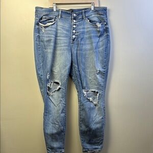 Judy blue boyfriend fit Stylish Blue Distressed Jeans size 22W